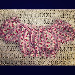 Tatyana crop top with cherries